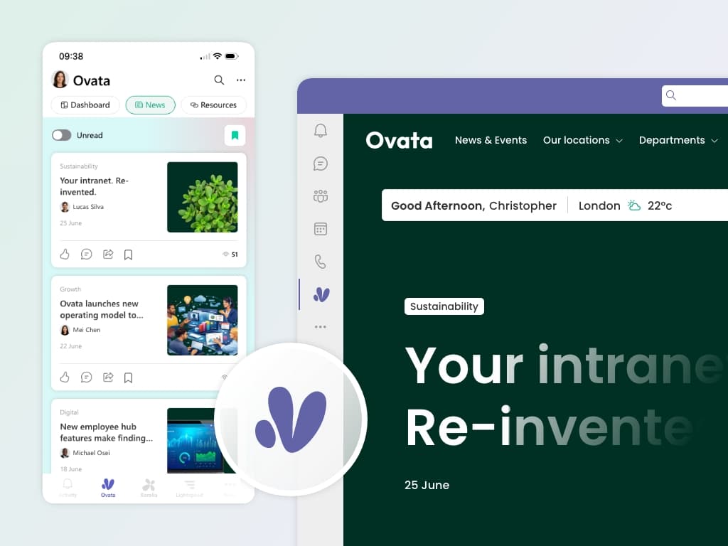 Lightspeed365 intranet inside Microsoft Teams