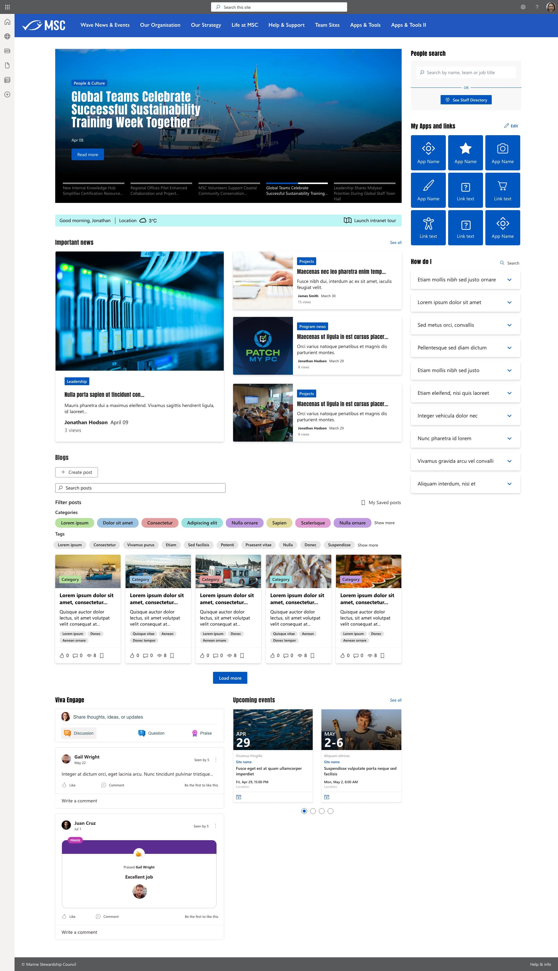 Marine Stewardship Council moves The Wave from LiveTiles to Lightspeed365