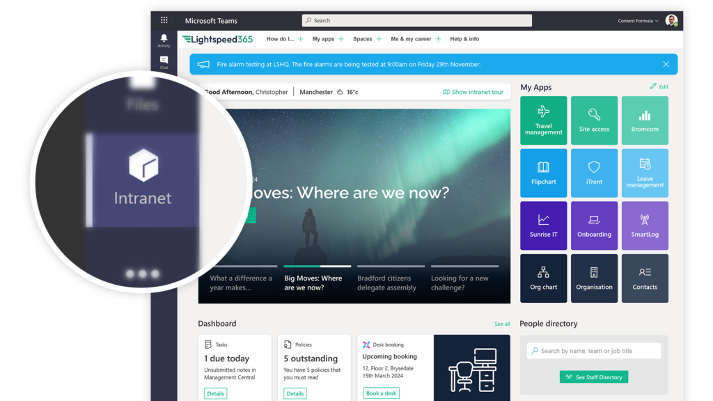 Sharepoint intranet solution in MS Teams