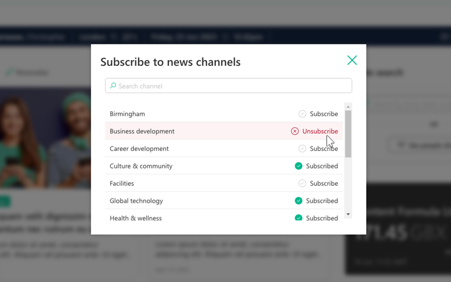 Sharepoint intranet adoption - personalisation