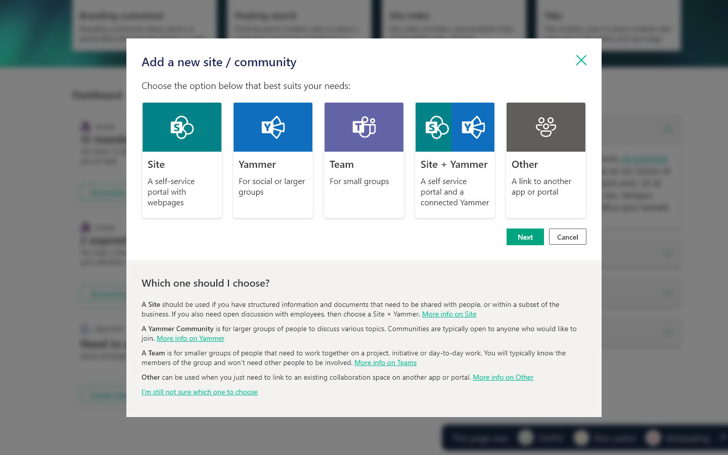 Sharepoint intranet adoption - avoid site sprawl
