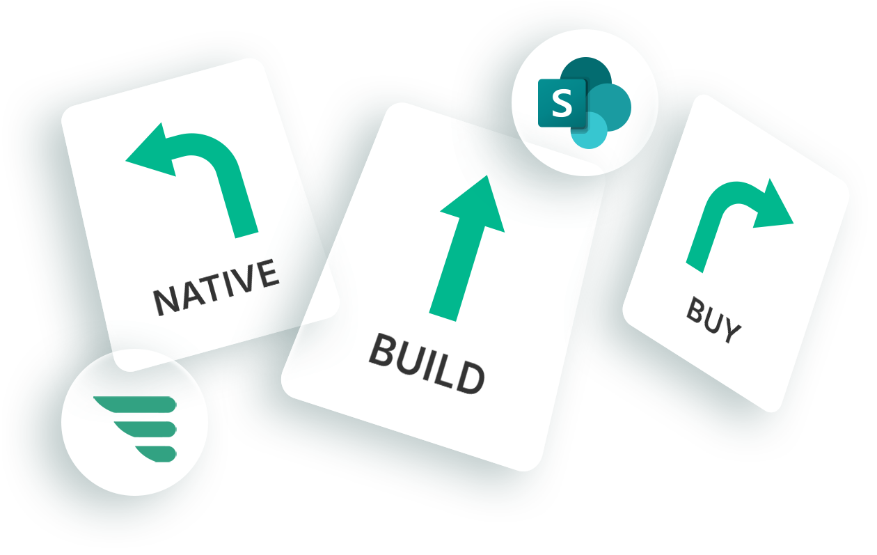 SharePoint native, build or buy